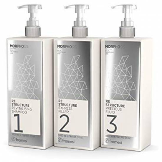 Framesi Morphosis RE Structure Hair Treatment Line Zestaw do rekonstrukcji włosów 3x1000ml