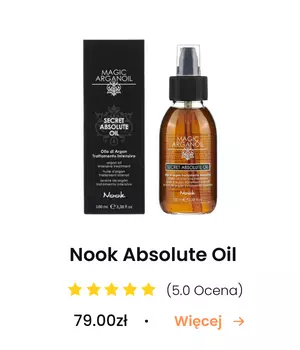 Maxima Nook Absolute Oil Olejek Arganowy Intensywna Odżywka 100ml