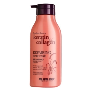 Luxliss Brazylijska Terapia szampon z keratyną i kolagenem do włosów zniszczonych 500ml
