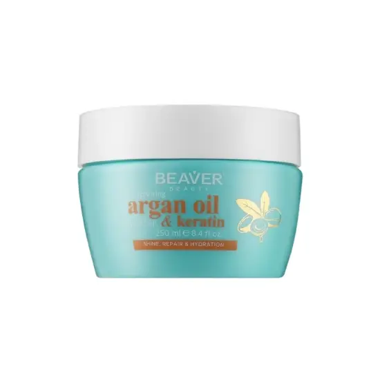 Beaver Argan Oil Keratin Hair Treatment - Maska naprawcza do włosów zniszczonych 250ml