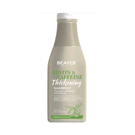 Beaver Biotin Caffeine Thickening - Szampon wzmacniający do włosów cienkich i słabych 730ml