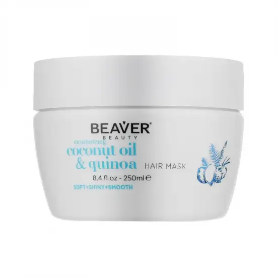 Beaver Coconut Oil & Quinoa Nawilżająca maska do włosów suchych z olejem kokosowym 250ml