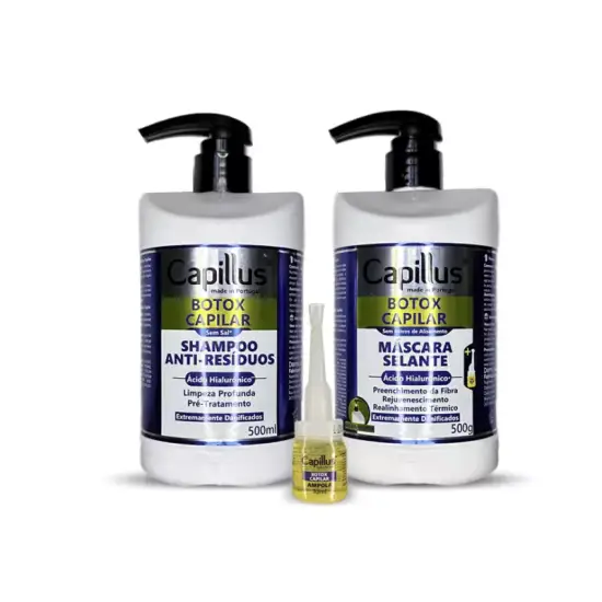 Botox na Włosy - Zestaw Capillus Botox Capilar Anti-Resíduos: Intensywna Odbudowa i Wygładzenie Twoich Włosów