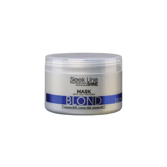 Stazpiz Sleek Line Blond Maska z proteinami jedwabiu do włosów blond, rozjaśnianych i siwych 250ml