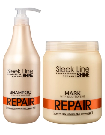Stapiz Sleek Line Repair Zestaw do włosów zniszczonych