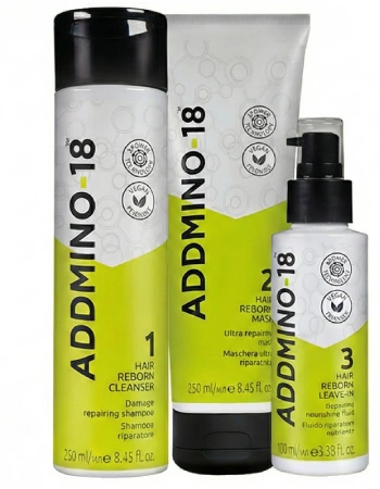 ADDMINO-18 Retail Kit – zestaw do regeneracji włosów zniszczonych 250ml + 250ml + 150ml